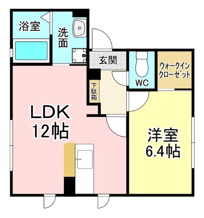 福岡県北九州市小倉南区津田3(アパート)の賃貸物件の間取り