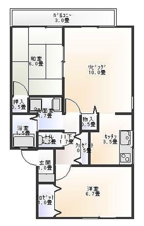 ハイカムールカミーユの間取り