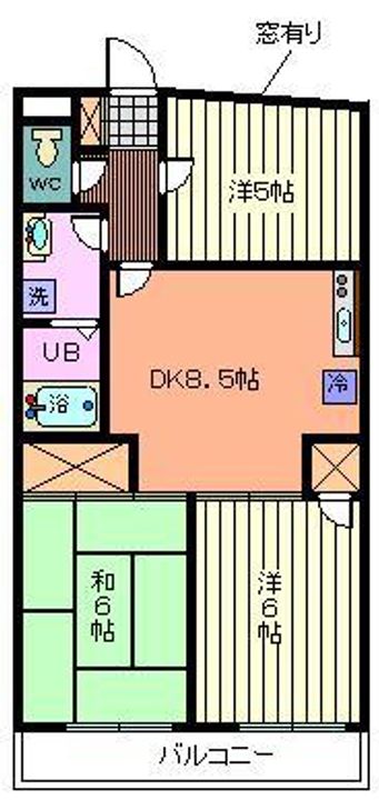埼玉県さいたま市桜区西堀1(マンション)の賃貸物件の間取り