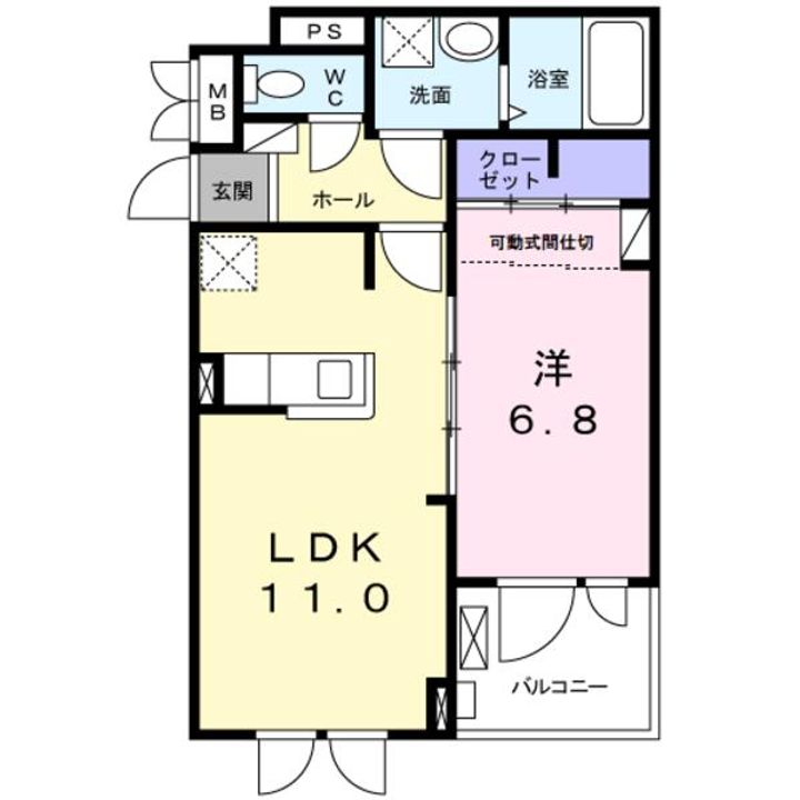大阪府寝屋川市池田本町(アパート)の賃貸物件の間取り