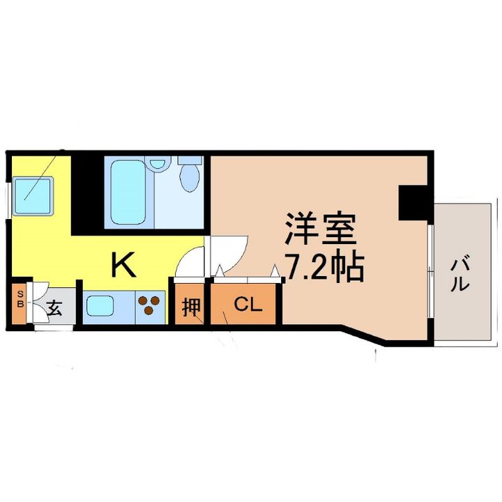愛知県名古屋市中区大井町(マンション)の賃貸物件の間取り
