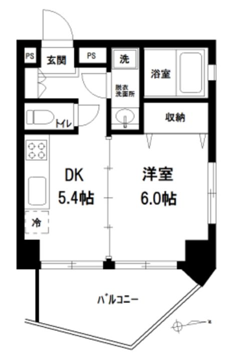 東京都豊島区千早1(マンション)の賃貸物件の間取り