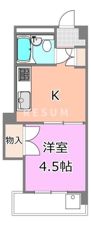 千葉県千葉市中央区旭町(マンション)の賃貸物件の間取り