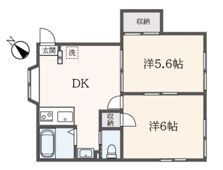 神奈川県川崎市宮前区五所塚2(アパート)の賃貸物件の間取り