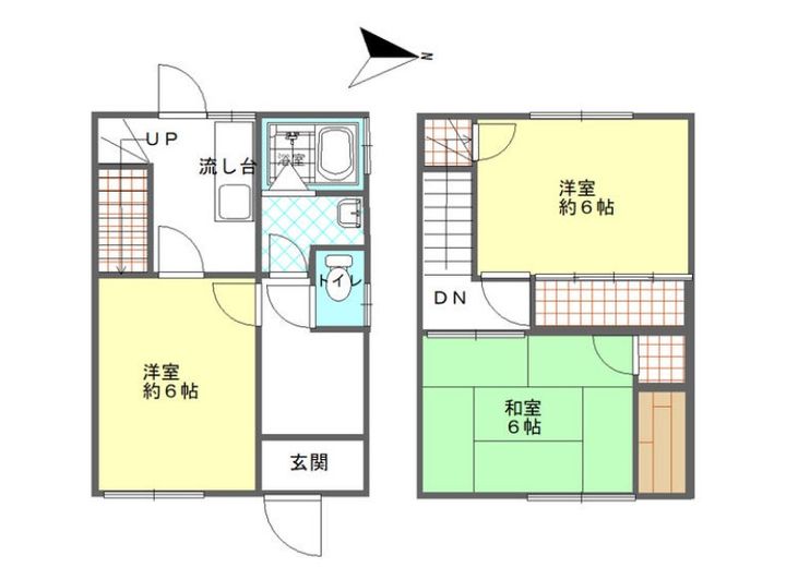 奈良県生駒市中菜畑1(一戸建)の賃貸物件の間取り