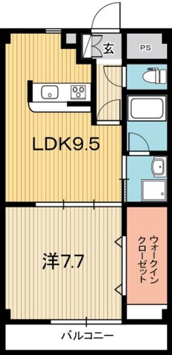 高知県高知市比島町1(マンション)の賃貸物件の間取り