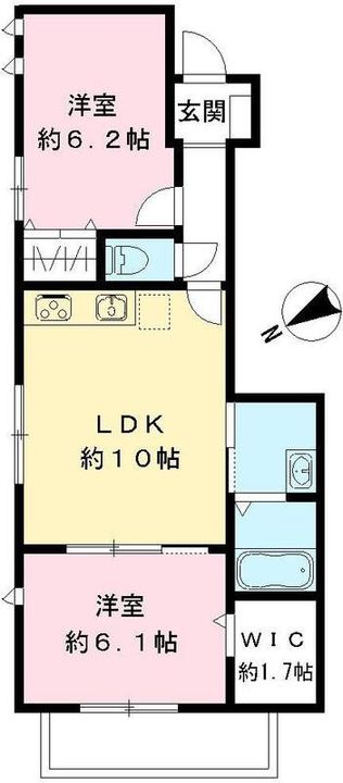 東京都世田谷区桜上水1(アパート)の賃貸物件の間取り