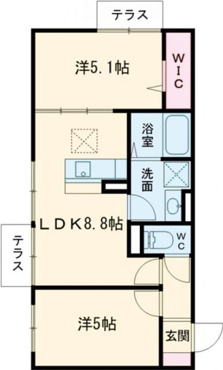 大阪府枚方市香里園町(アパート)の賃貸物件の間取り