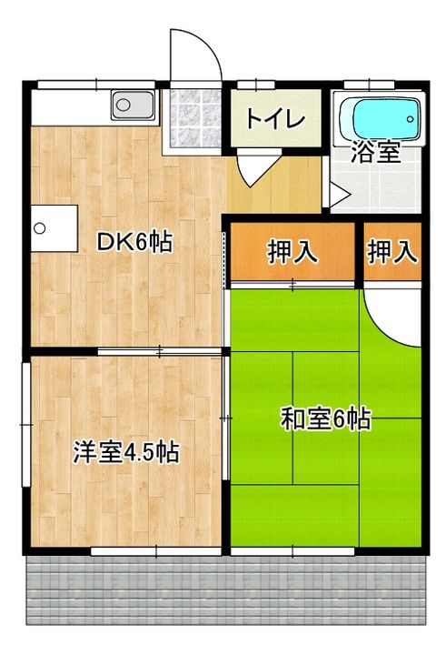 西鶴間ハイツの間取り
