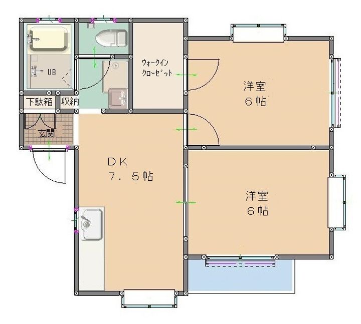 東京都清瀬市中清戸5(アパート)の賃貸物件の間取り