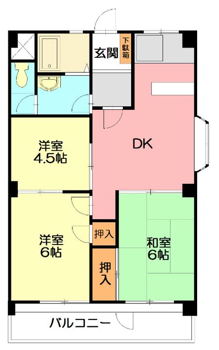 神奈川県厚木市水引2(マンション)の賃貸物件の間取り