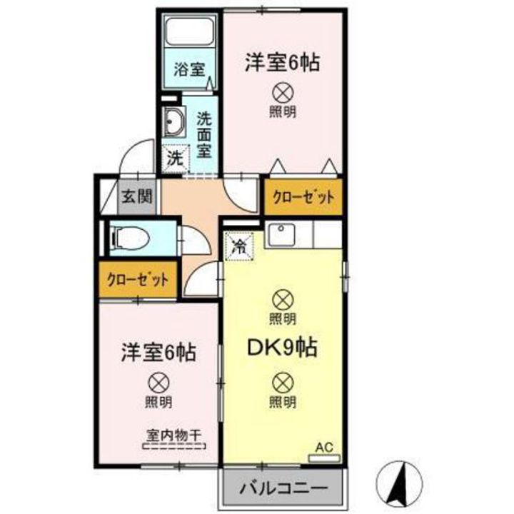 リバーパーク F棟の間取り