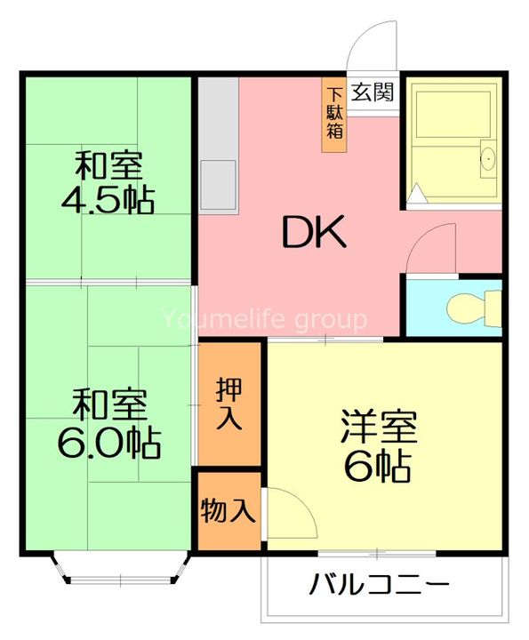 神奈川県足柄上郡開成町吉田島(アパート)の賃貸物件の間取り