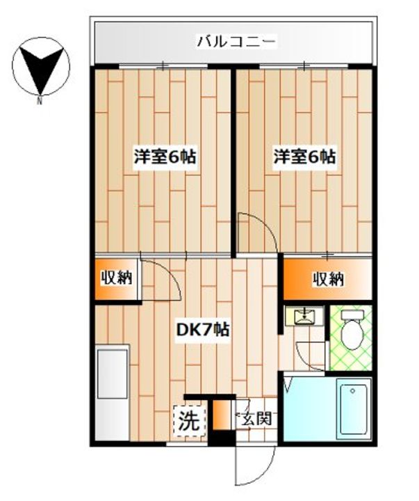 神奈川県横浜市瀬谷区三ツ境(マンション)の賃貸物件の間取り