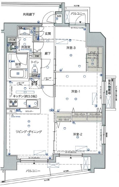 東京都葛飾区新宿1(マンション)の賃貸物件の間取り
