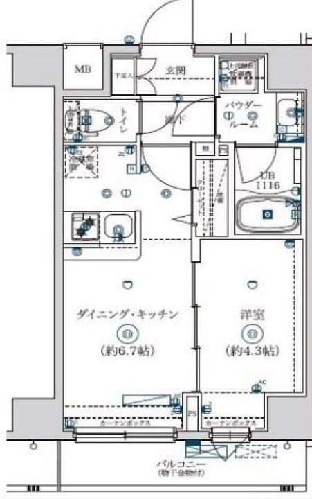 東京都墨田区八広4(マンション)の賃貸物件の間取り