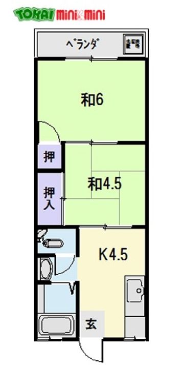 植松マンションの間取り