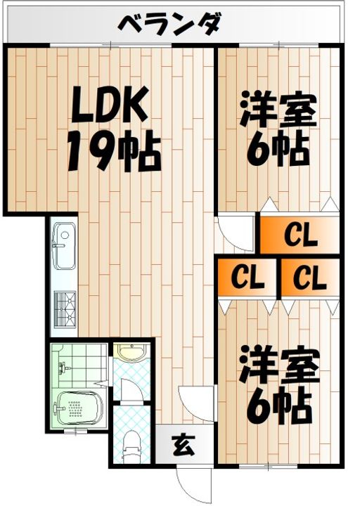 福岡県北九州市小倉北区篠崎1(マンション)の賃貸物件の間取り