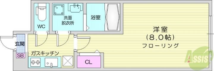 de luxe仙台川内の間取り