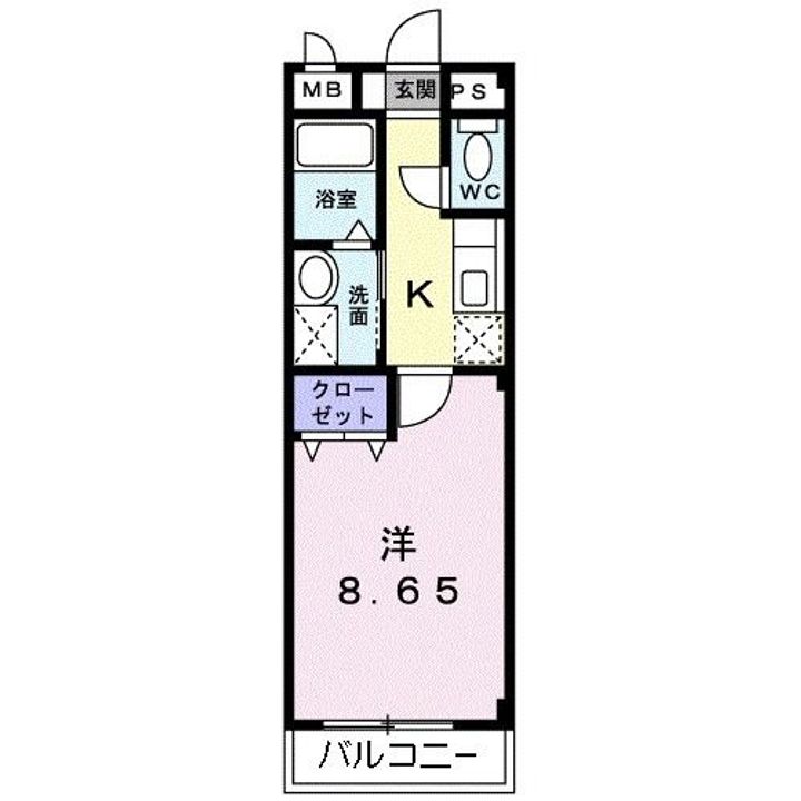 茨城県日立市大久保町2(アパート)の賃貸物件の間取り