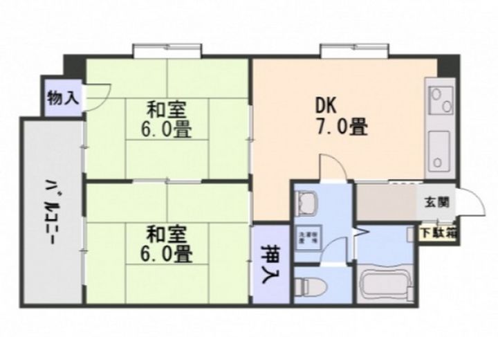 コーポサンシャインの間取り