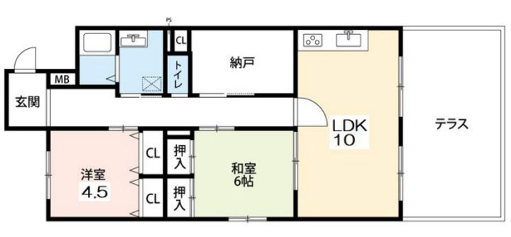 京都府京都市上京区北蟹屋町(マンション)の賃貸物件の間取り