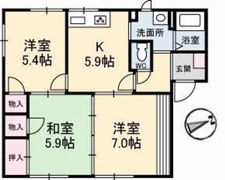 コーポ立岩の間取り