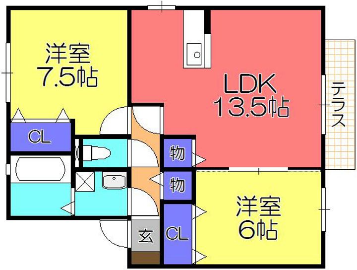 ソレイユ・ヴィラA館の間取り