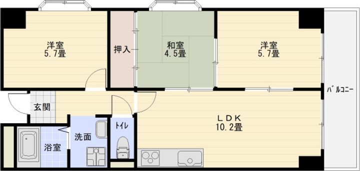 エクシード国分の間取り