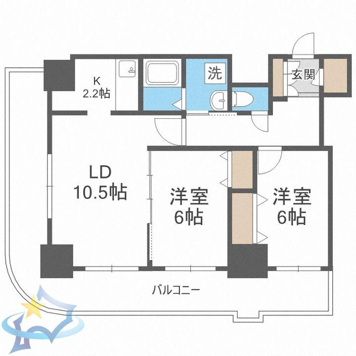 ティアラタワー中島倶楽部の間取り