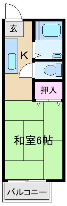 東京都文京区本駒込2(アパート)の賃貸物件の間取り