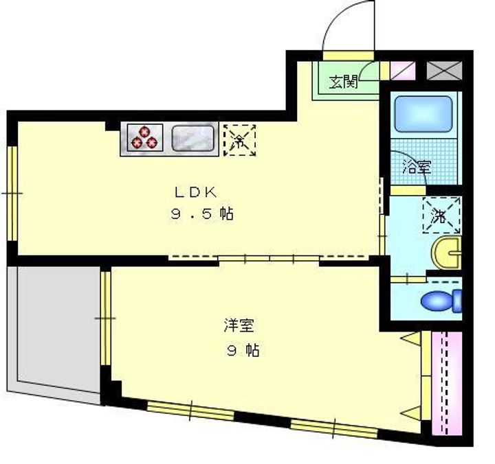 ニューシャトゥ高輪の間取り
