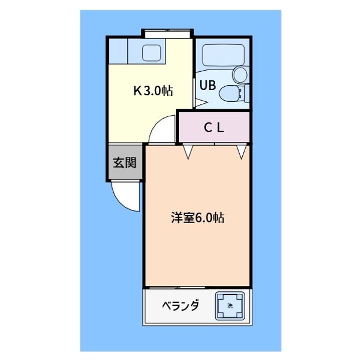 神奈川県横浜市金沢区六浦南2(アパート)の賃貸物件の間取り