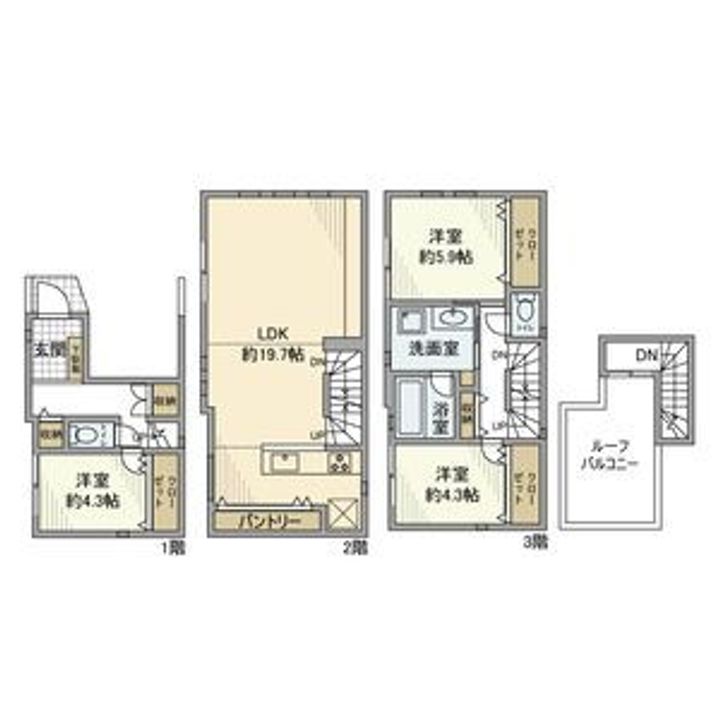 東京都北区田端2(一戸建)の賃貸物件の間取り