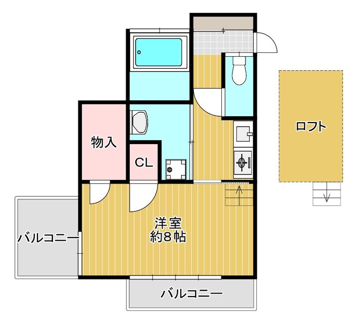 福岡県大野城市瑞穂町2(アパート)の賃貸物件の間取り