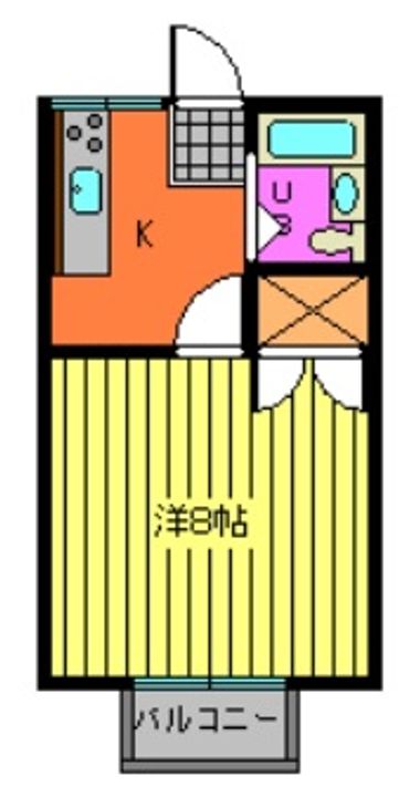 福島県郡山市田村町徳定字高畑(アパート)の賃貸物件の間取り