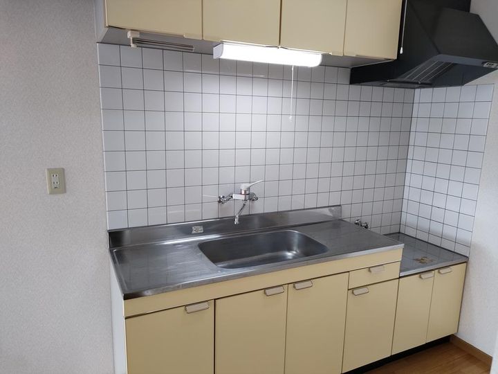 新潟県新潟市秋葉区程島(アパート)の賃貸物件のキッチン