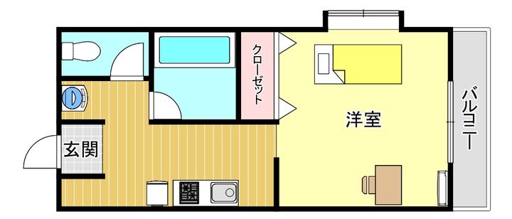 エメラルドハイツ郡元の間取り