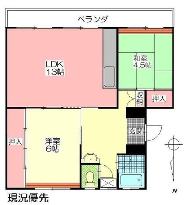 岩田材木ビルの間取り