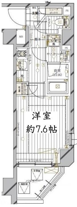 東京都品川区南大井4の賃貸マンションの間取り