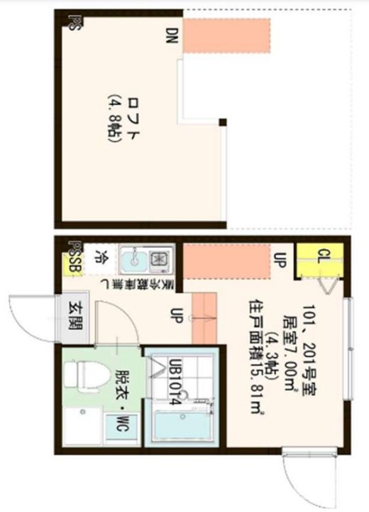 東京都足立区梅田6(アパート)の賃貸物件の間取り