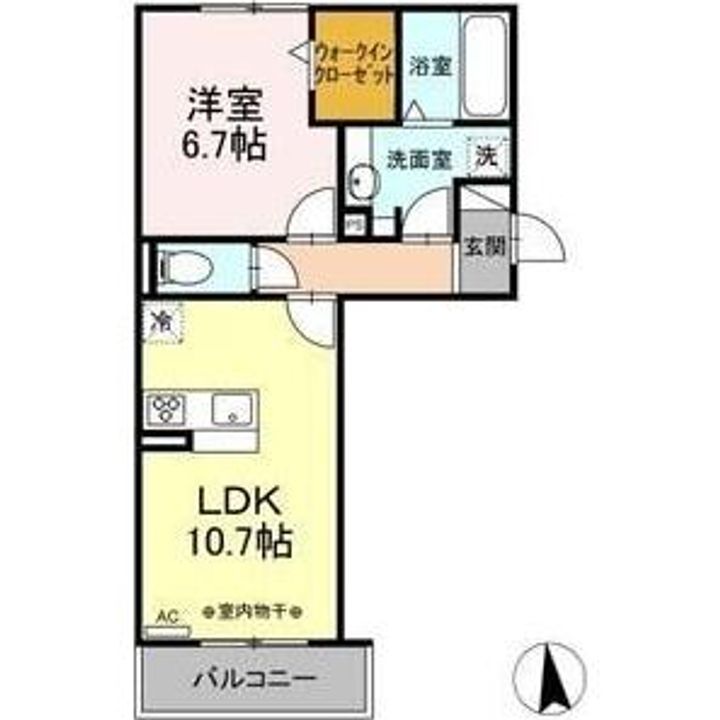 岐阜県岐阜市旦島中2(マンション)の賃貸物件の間取り