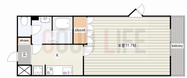 兵庫県加西市北条町北条(アパート)の賃貸物件の間取り