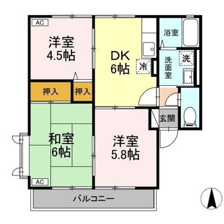 サンビレッジ本宮の間取り
