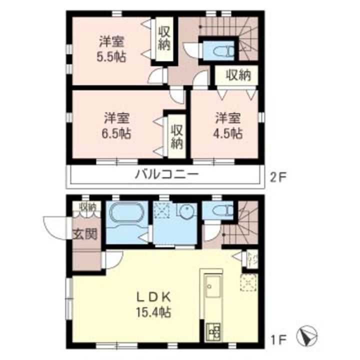 埼玉県新座市畑中1(一戸建)の賃貸物件の間取り