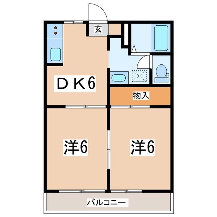 福島県郡山市安積町日出山字一本松(アパート)の賃貸物件の間取り