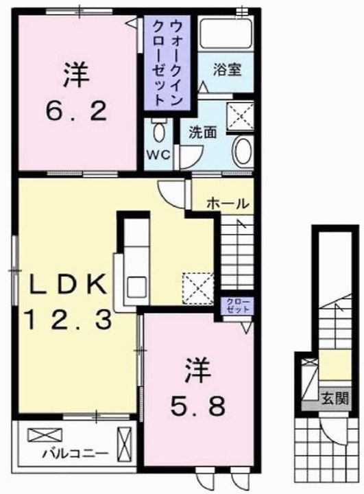 兵庫県加東市社(アパート)の賃貸物件の間取り
