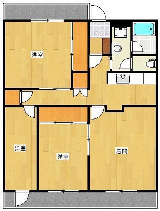 クロノス26大分下郡A・Bの間取り