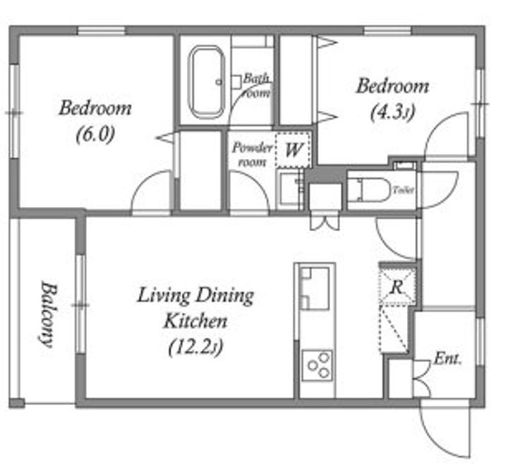オーバスホームズ武蔵小金井の間取り