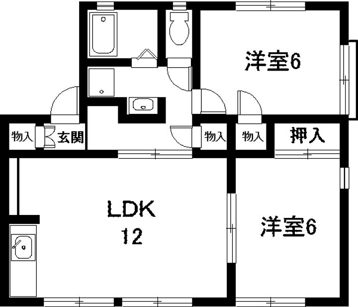 愛知県知多市つつじが丘4(アパート)の賃貸物件の間取り